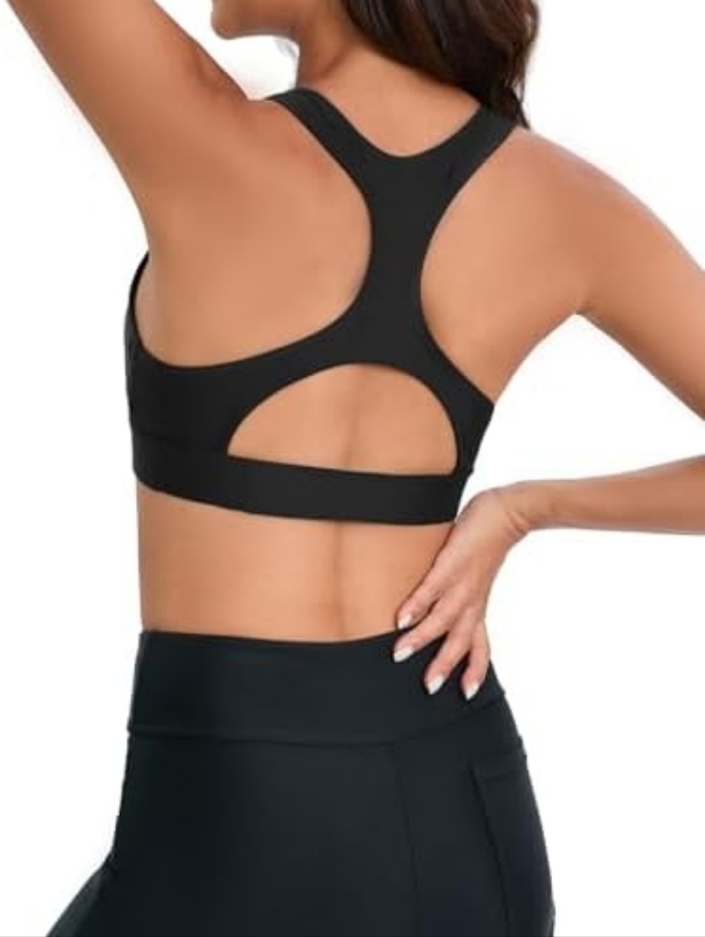 NEW Danga Bay Black Racerback Bikini Swimsuit Bathing Suit Top Size Large Womens